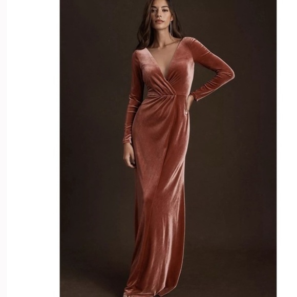 jenny yoo ryland velvet maxi dress Ryland Velvet Maxi Dress Bhldn Ryland Dress Anthropologie BHLDN Jenny Yoo Ryland Dress Womens 14